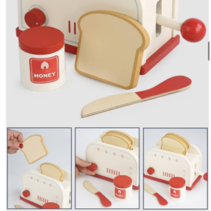 ست اسباب بازی توستر نان چوبیWooden Toast Maker مدل WCF10_اسباب بازی